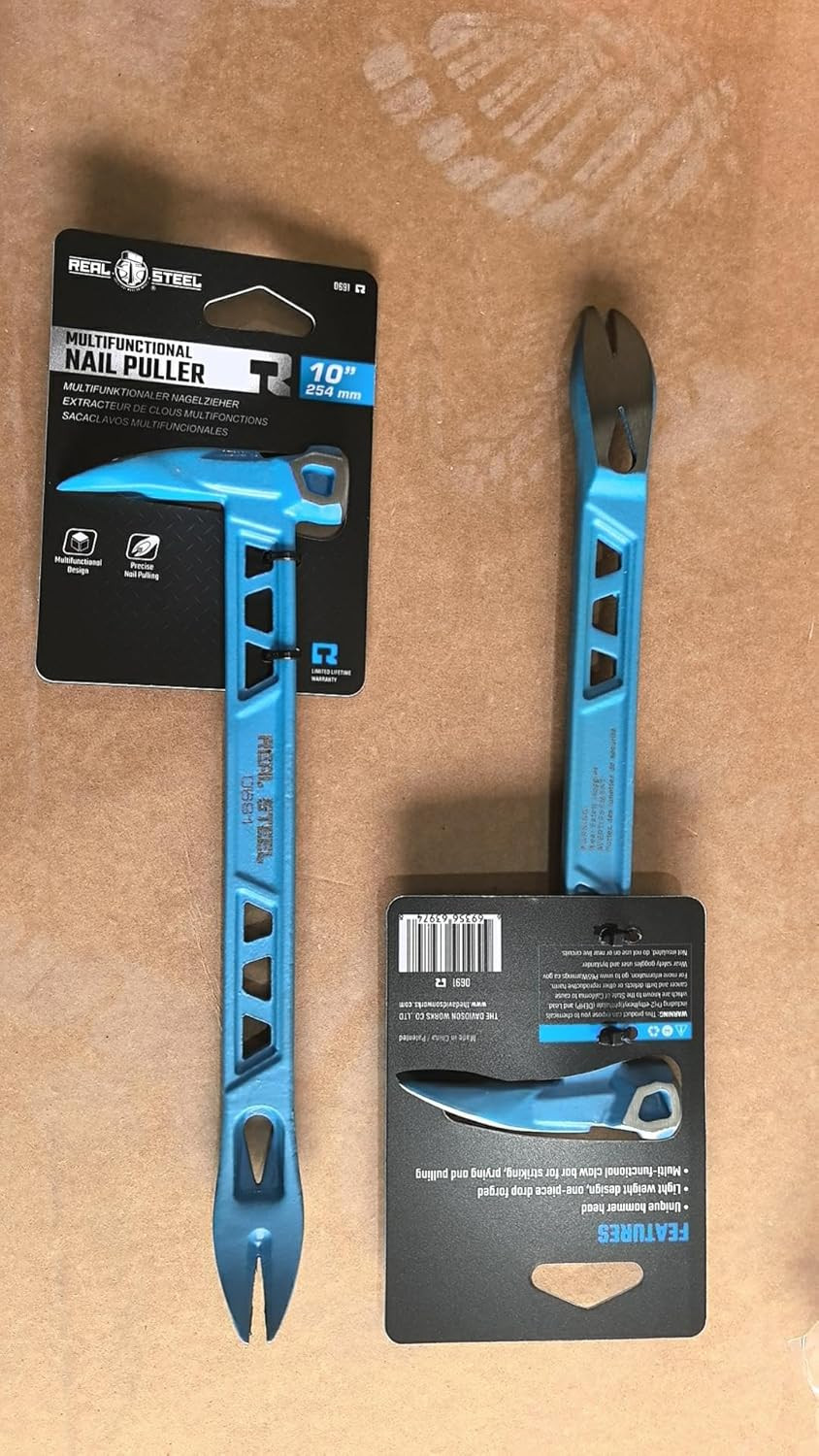 10" Double Ended Nail Puller Cats Paw Pry Bar Construction (0691)