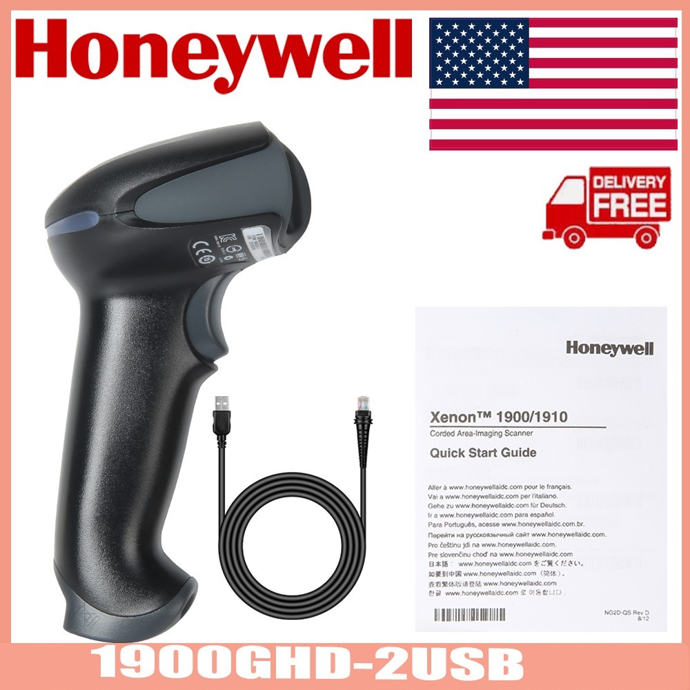 Honeywell 1900G-HD (High Density) 2D Cable -1900GHD-2USB Barcode Scanner w/ USB
