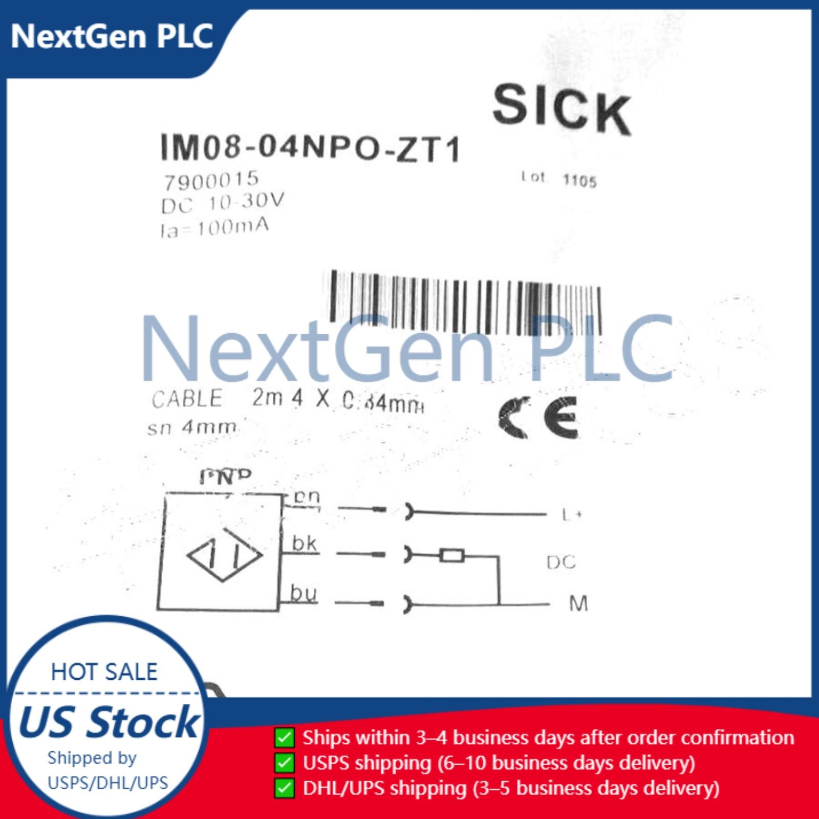 US FREE TAX  SICK IM08-04NPO-ZT1 IM0804NPOZT1 7900015 Cylindrical thread design