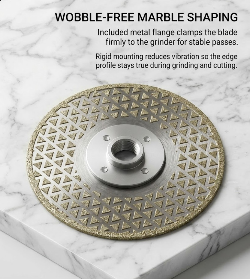 VeloCorte Marble Shape 5.0" Electroplated Diamond Blade For Grinding Marble
