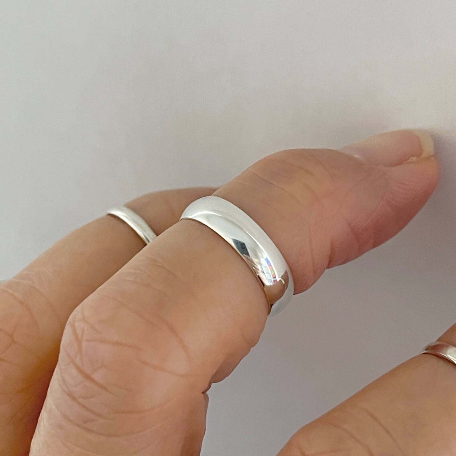 Sterling Silver 4MM Band Toe Ring, Silver Ring, Midi Ring, Pinky Ring, Rings