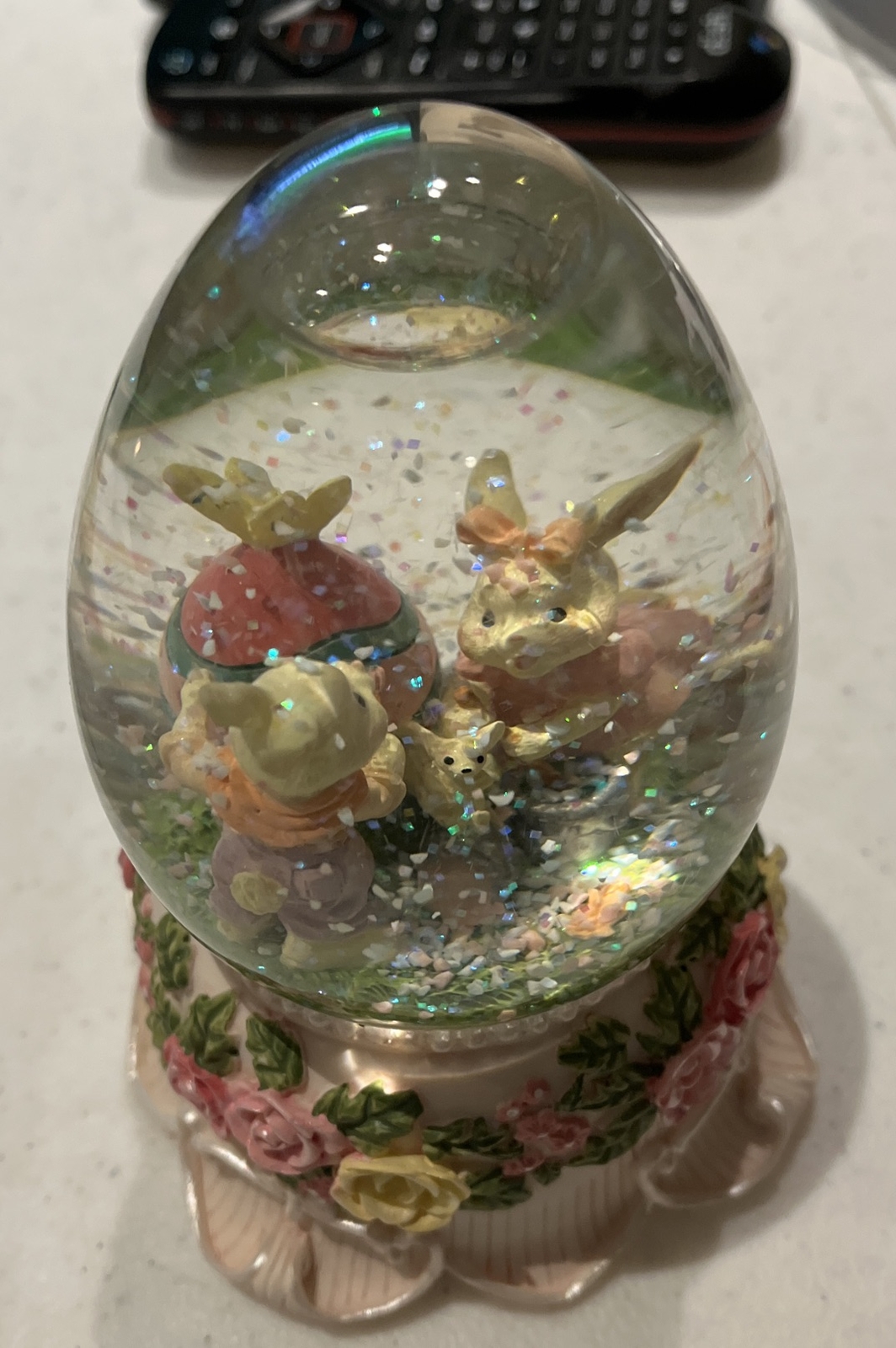 Heritage Mint Egg Shaped Musical Snow Globe