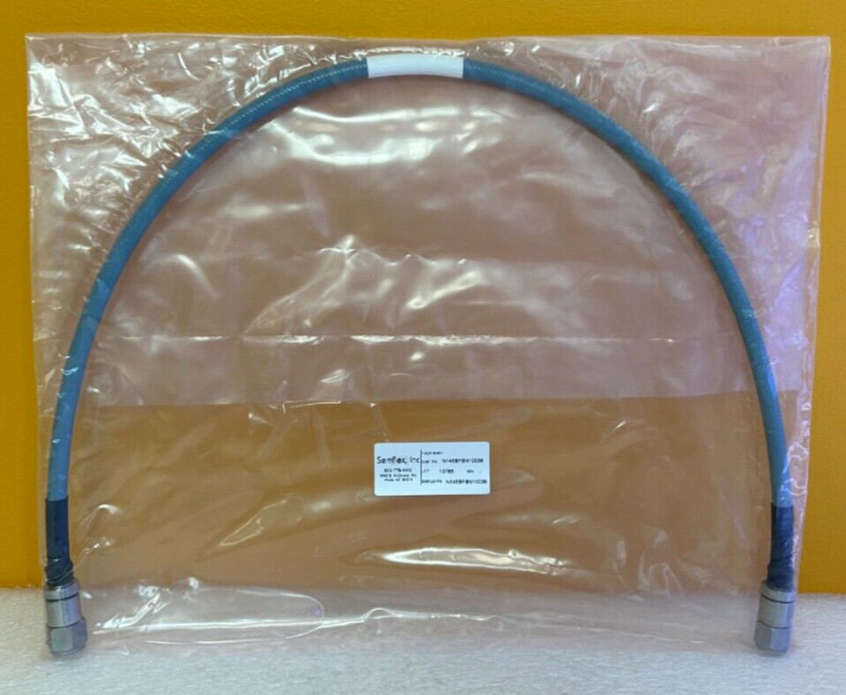 Semflex N145BFBN10036 DC - 12 GHz, 50 Ohm, 36", Type N (M-M) RF Test Cable. New!