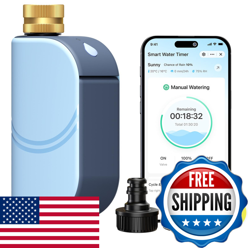Ezaiot Wifi Water Timer For Garden Hose Smart Sprinkler Controller Heavy-Duty