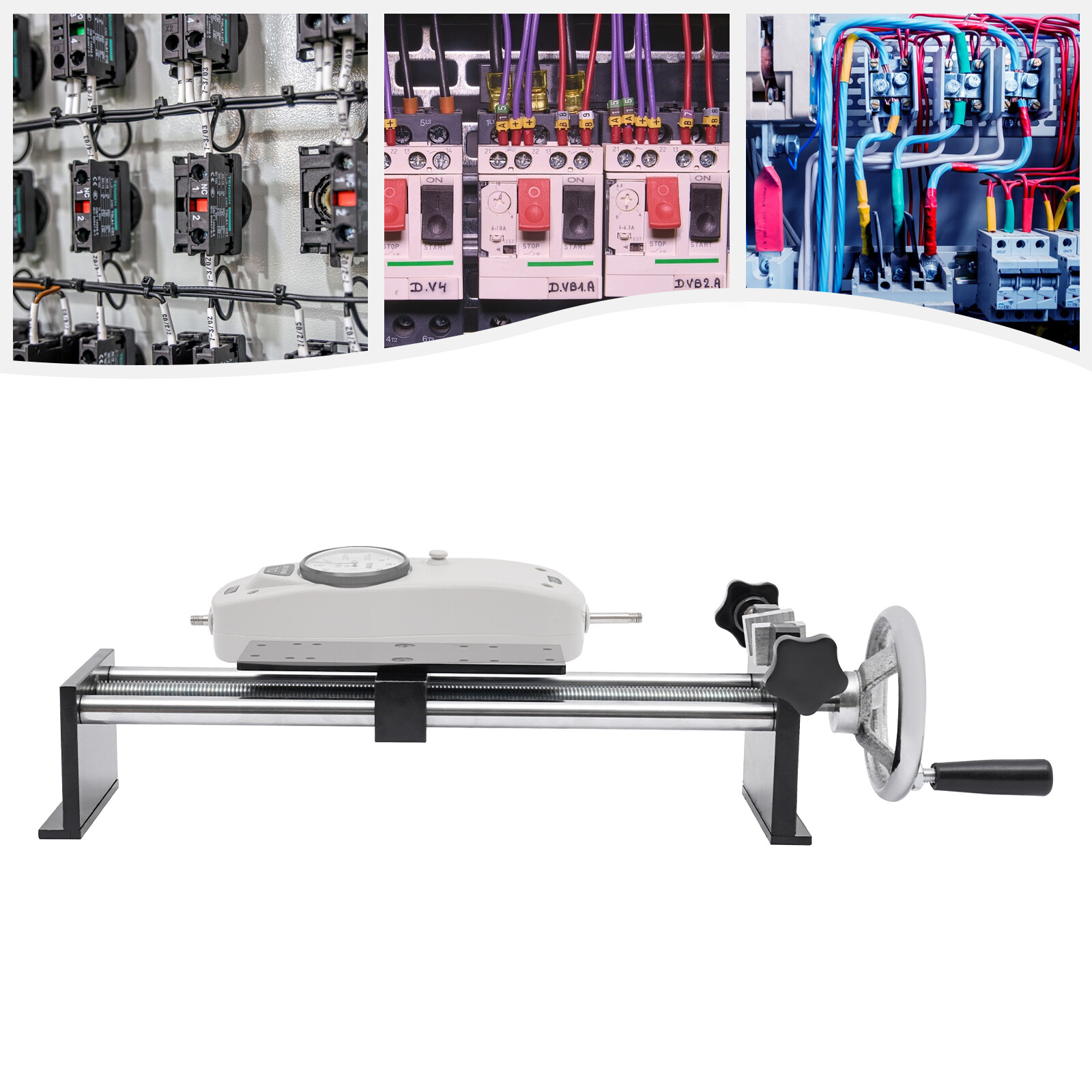 500N/50kg Black Modern Hand-wheel Operated Force Gauge Stand Tension Test Stand