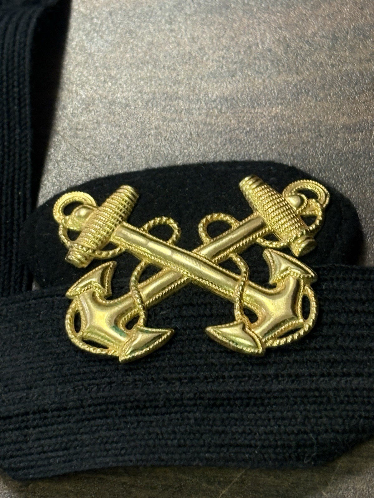 Gemsco US Navy Warrant Officer WO-1 Cap Badge And Band Vintage