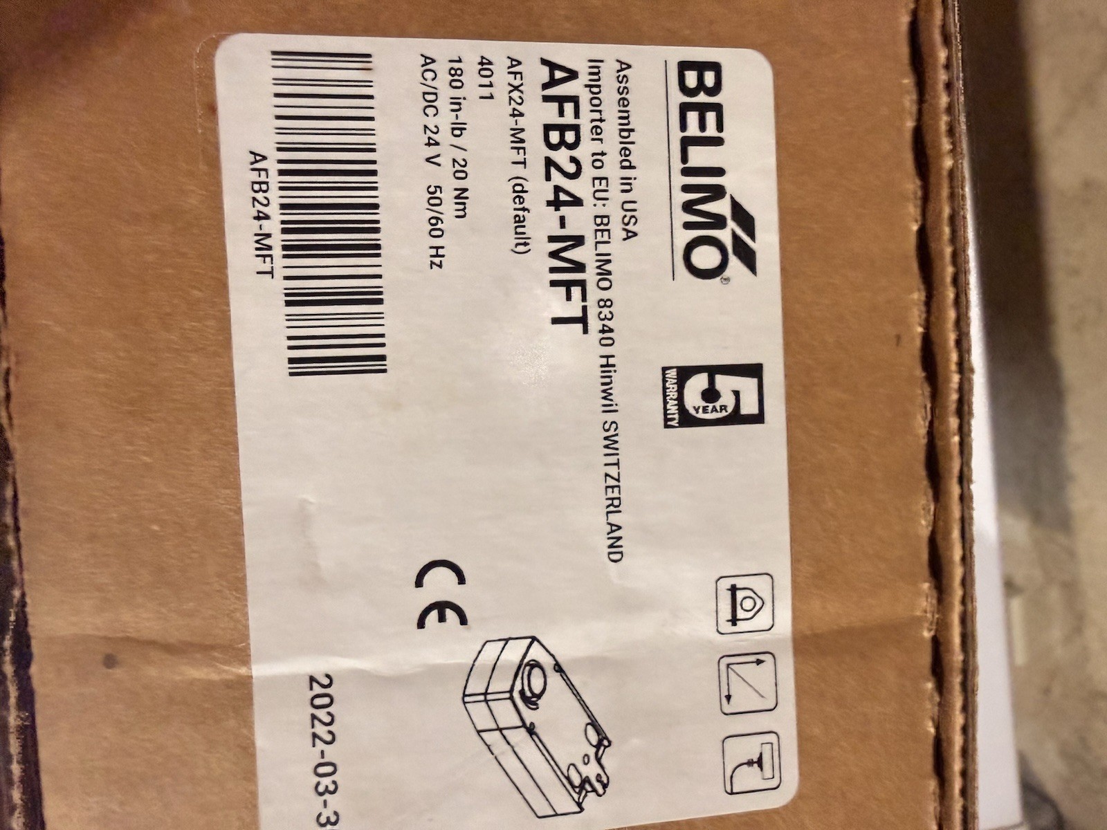 Belimo AFB24-MFT 24v Damper Actuator