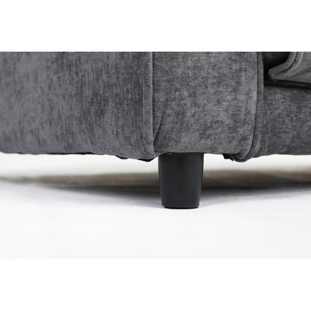 55" 3-Fold Dark Gray Convertible Futon Sleeper Sofa – Velvet Linen Fabric