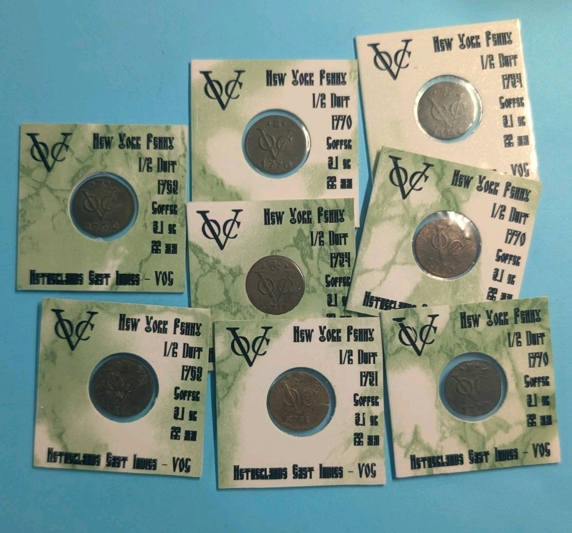 1769 - 1770 New York Penny  1/2 Duit  Dutch East India Company VOC  - 1 coin