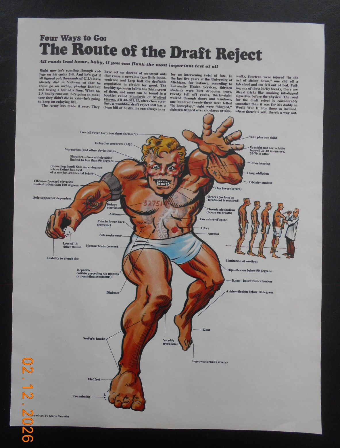 1966 Sexy Male Drawing Marie Severin American Comic Artist poster AD Gay Int