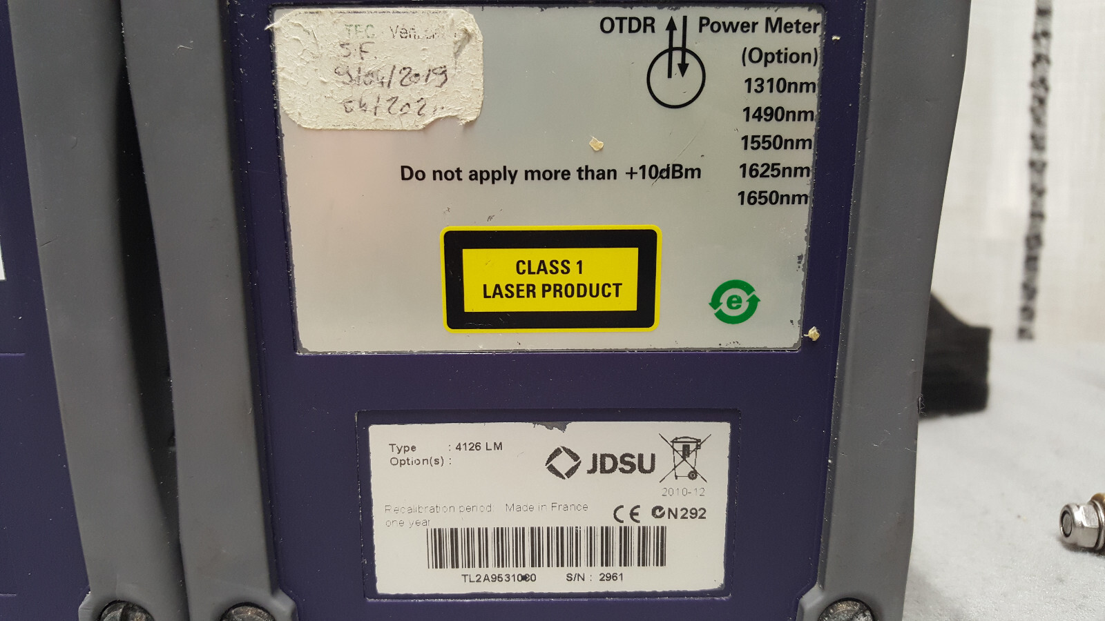JDSU MTS4000 TYPE 4126 LM OTDR Power Meter