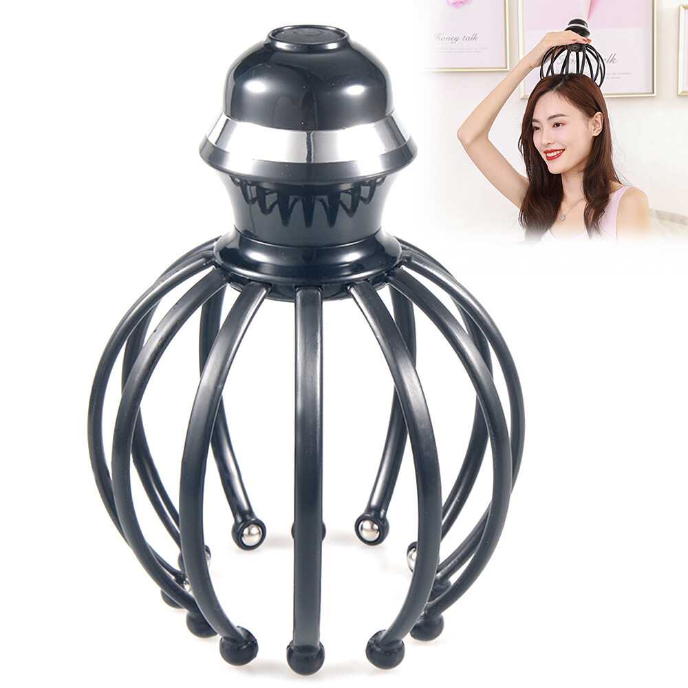 Electric Head Massager Neck Massage Scalp Relax Calm Stress Relief Octopus US