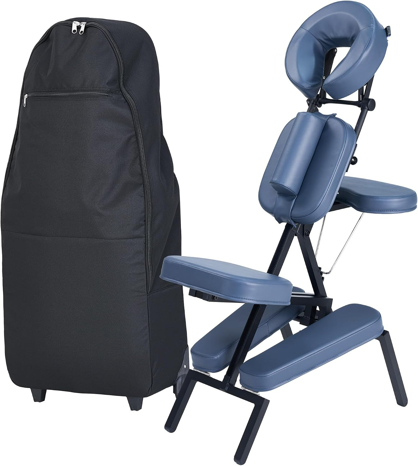 Lightweight Portable Folding Massage Chair with Carrying Case - Blue