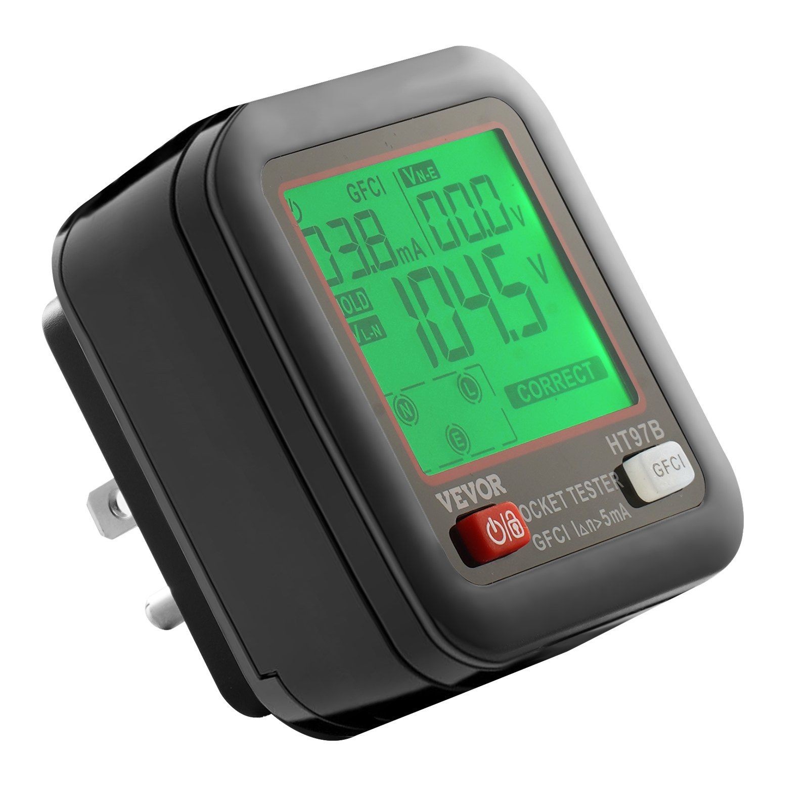Fast-Response Outlet Tester with LCD for Identifying Common Faults