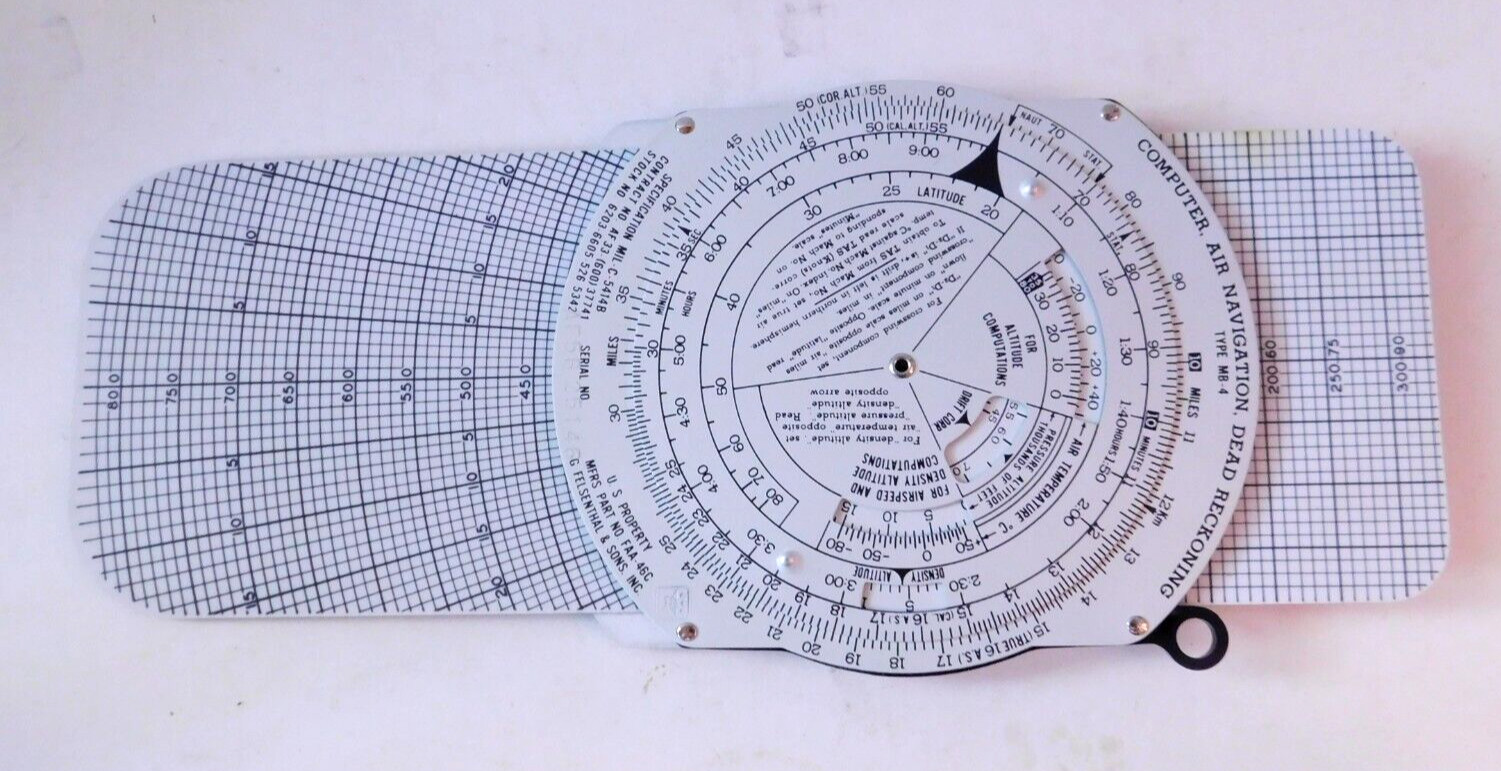 Azimuth Plotter NPR-13 1:500,000 Sectional Scale +Dead Reckoning Computer