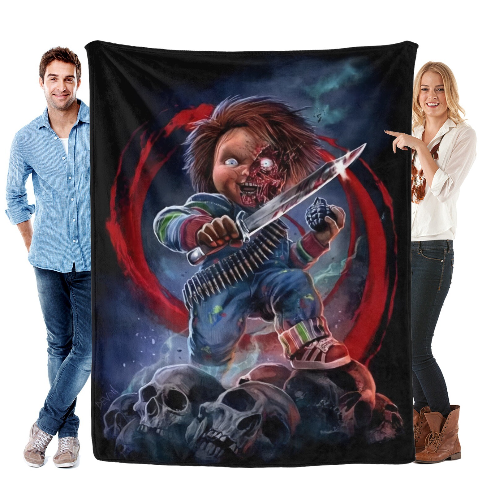 Chucky Blanket Soft Bed Sofa Throw Cozy Lightweight Birthday Gift