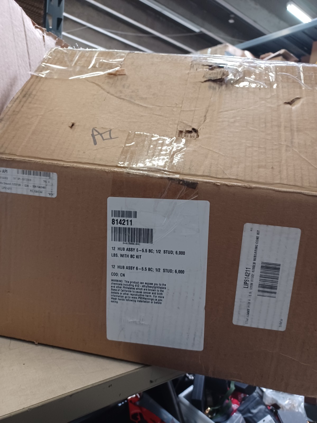 814211 --- Hub/Drum Assembly, 6 on 5.5" - 6,000 lbs - 1/2" - Kit