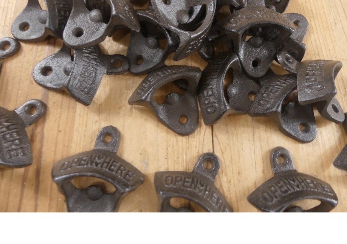 17 Cast Iron Open Here Wall Mounted Bottle Openers Rustic Beer Pop Bar Kitchen