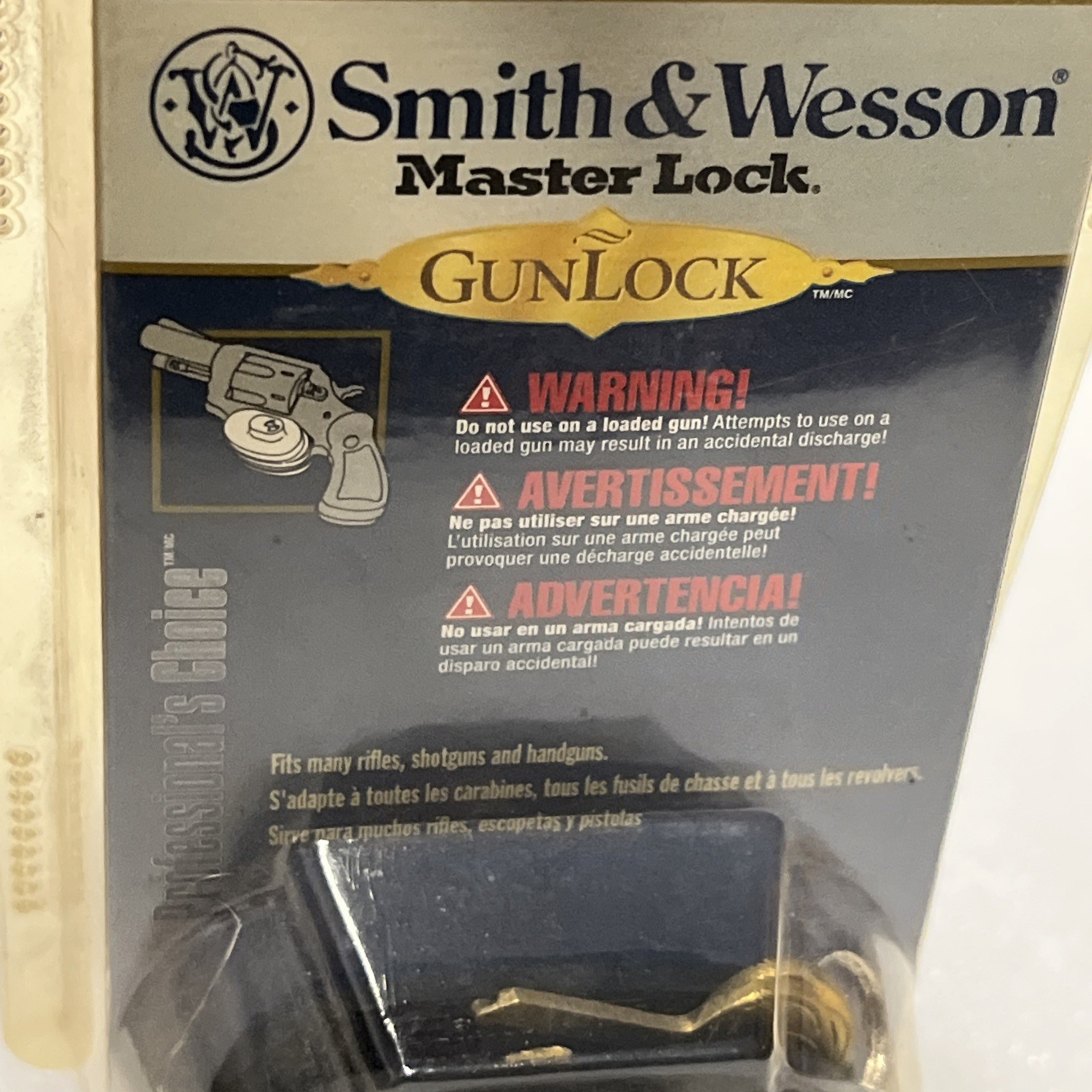 Smith & Wesson Master Lock Gun Trigger Lock New 90KADS&W