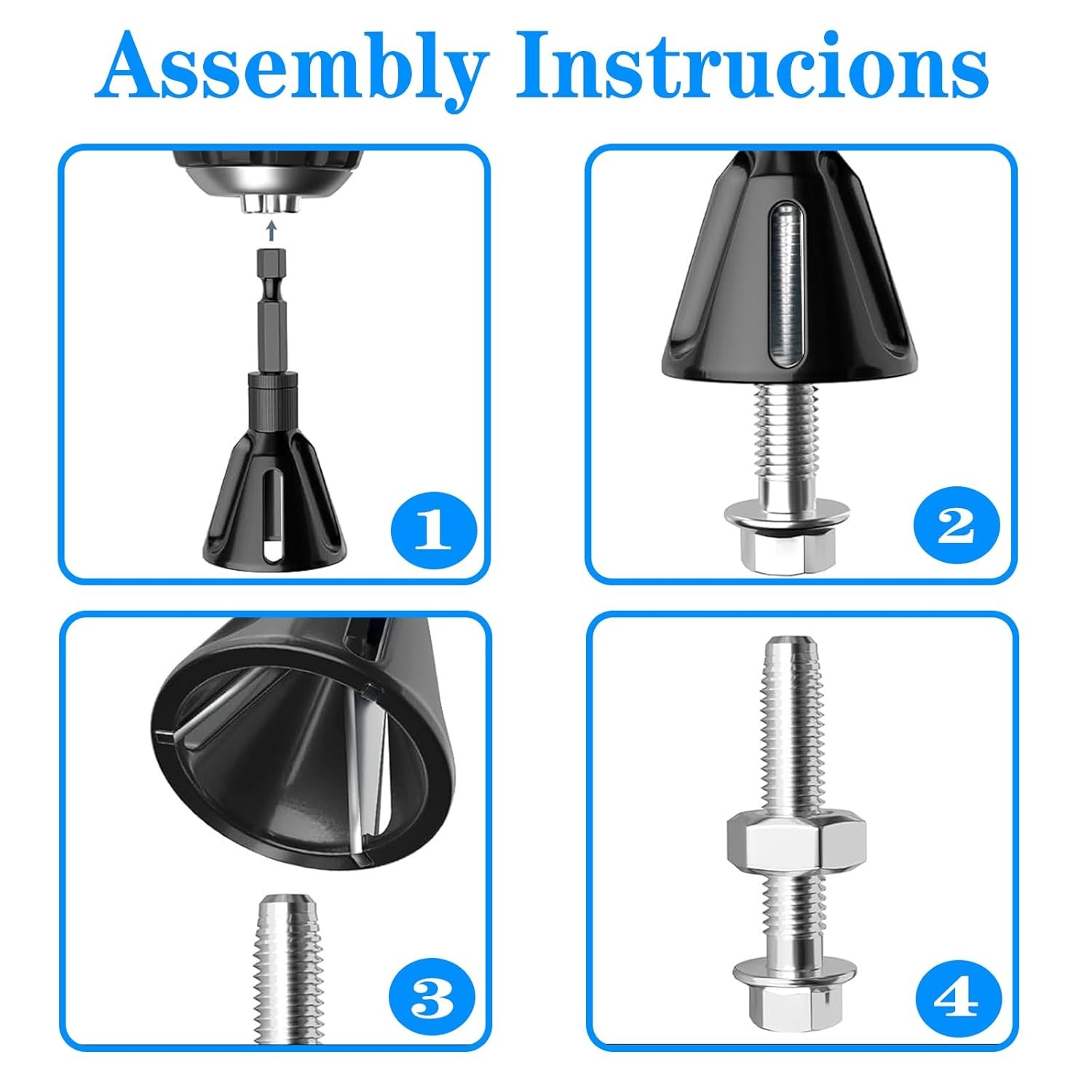 Carbide Deburring Tool, Chamfer External Edges of Threaded Rod Bolt Pipe, Remove