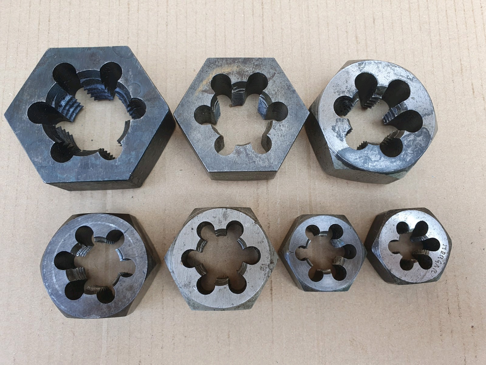 Vintage Hexagonal Rethreading Dies Imperial Measurements