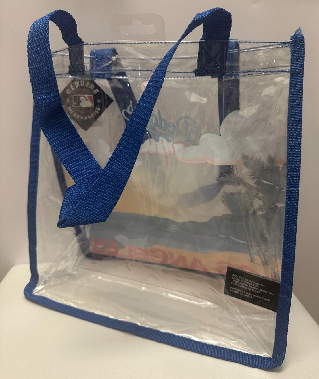 NWT Los Angeles Dodgers Clear Reusable Bag MLB Baseball New LA