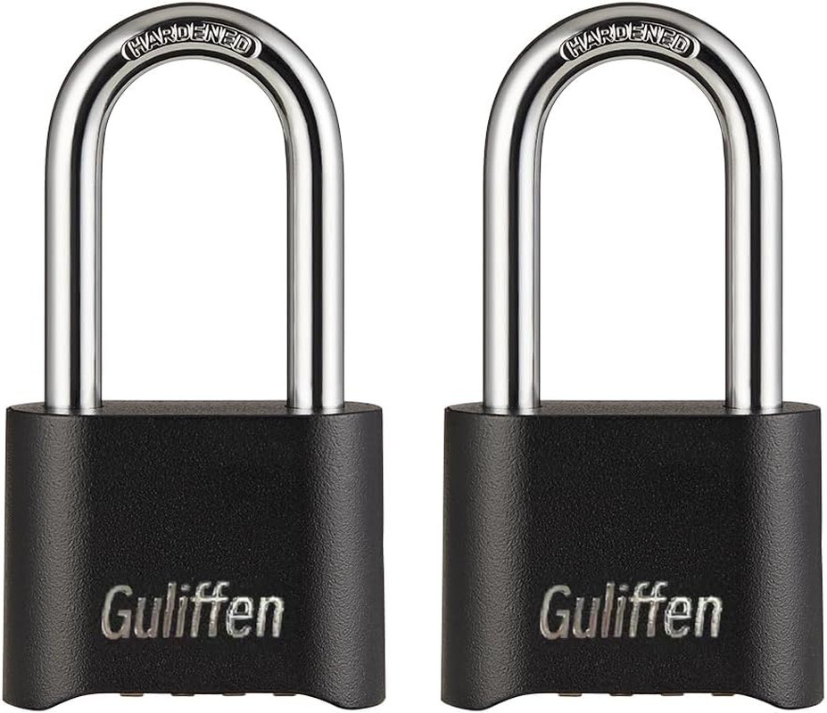 2 Pack Heavy Duty Weatherproof Combination Padlock, Outdoor Combination Lock wit