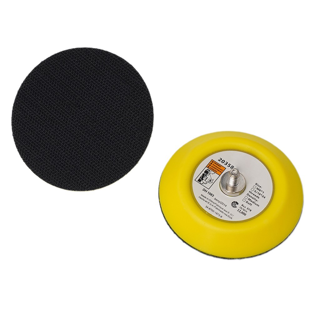 Pack Of 2 Sanding / Backing Pads Hook&Loop M6 Thread For Air Sander Polishing A