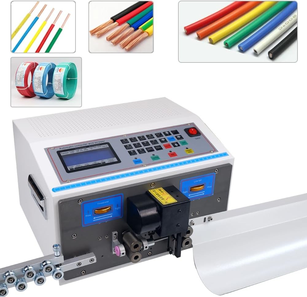 Automatic Wire Stripping Machine for 32-12AWG Copper Wires, Electronic Wire Cutt
