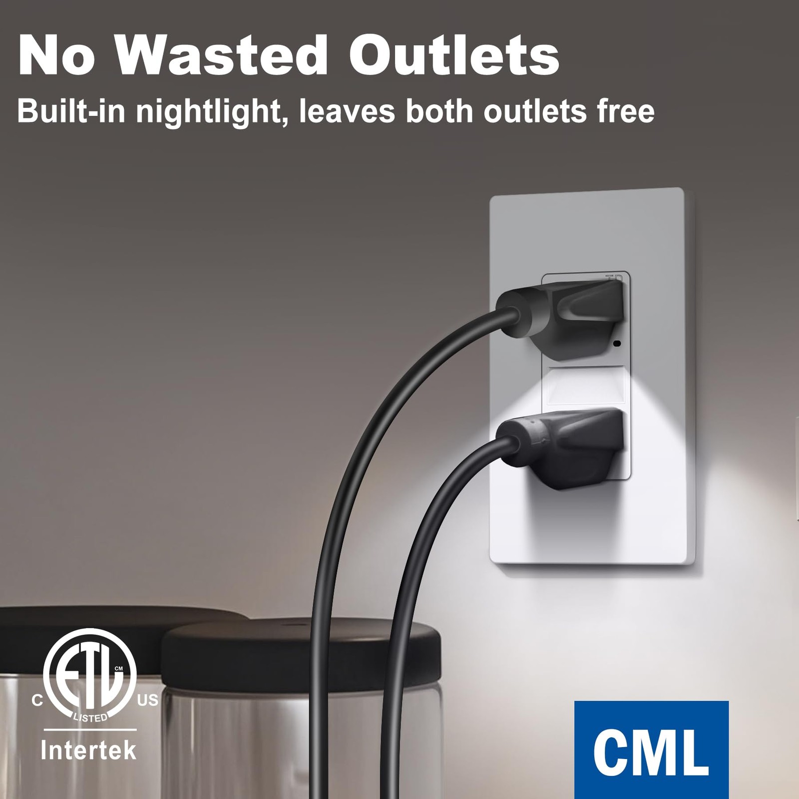 CML 20x 15A Outlet White w/Night Light
