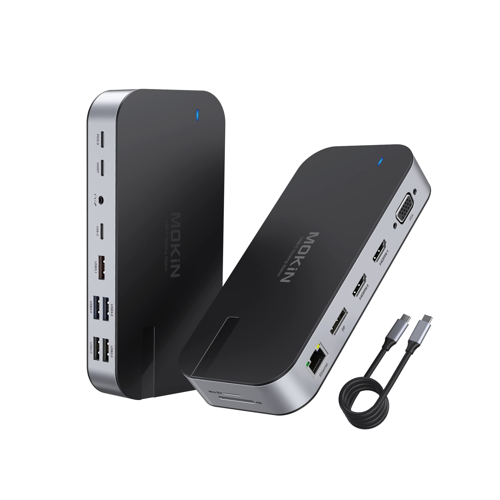 MOKiN Laptop Docking Station 4 Monitors, 16 in 1 USB C Docking Station Triple...