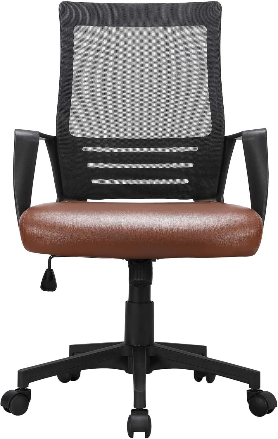 Ergonomic Home Office Chair Leather and Mesh Combine Desk Chair Rolling Swivel