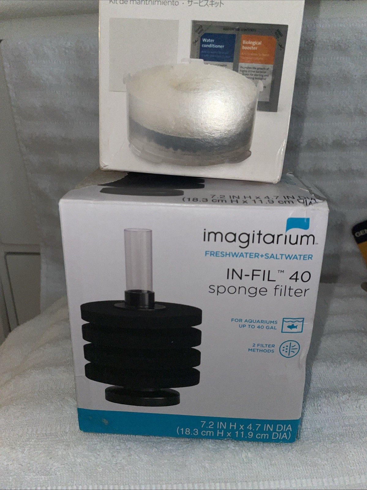 Imagitarium In-fil 40 Sponge Filter Fresh & Saltwater For Up To 40 Gal Aquarium