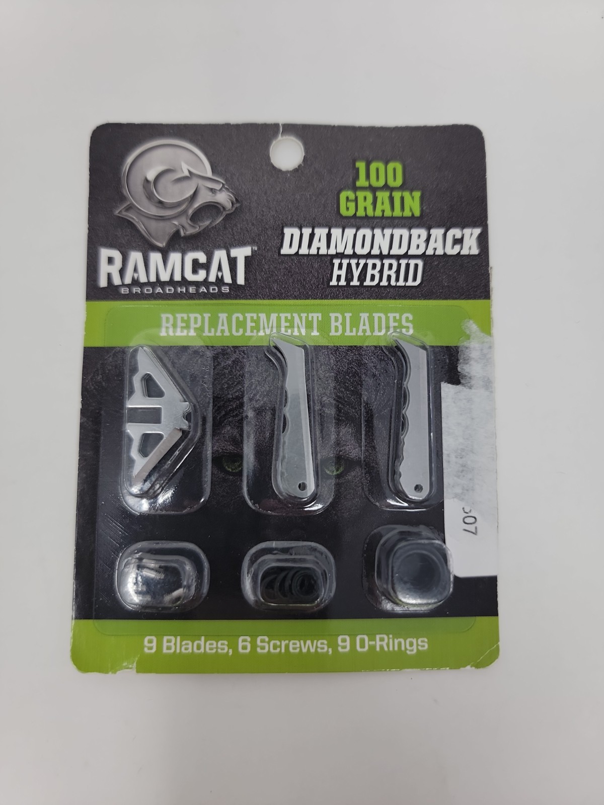 Ramcat R4009 Diamondback Hybrid 100 Grain Replacement 9 Blades 6 Screw 9 Orings