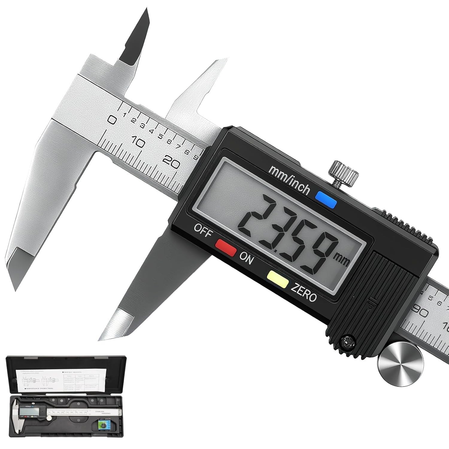 Durable Waterproof 6-Inch Caliper with Large LCD - Essential Measuring Tool