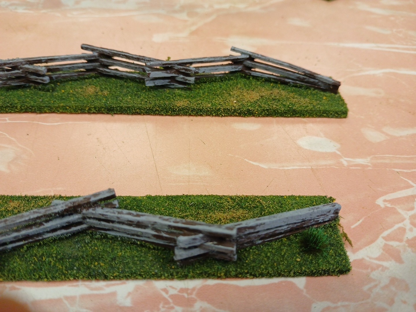 42" based Model Split Rail Zigzag Snake Fence wargaming scenery Terrain 25mm