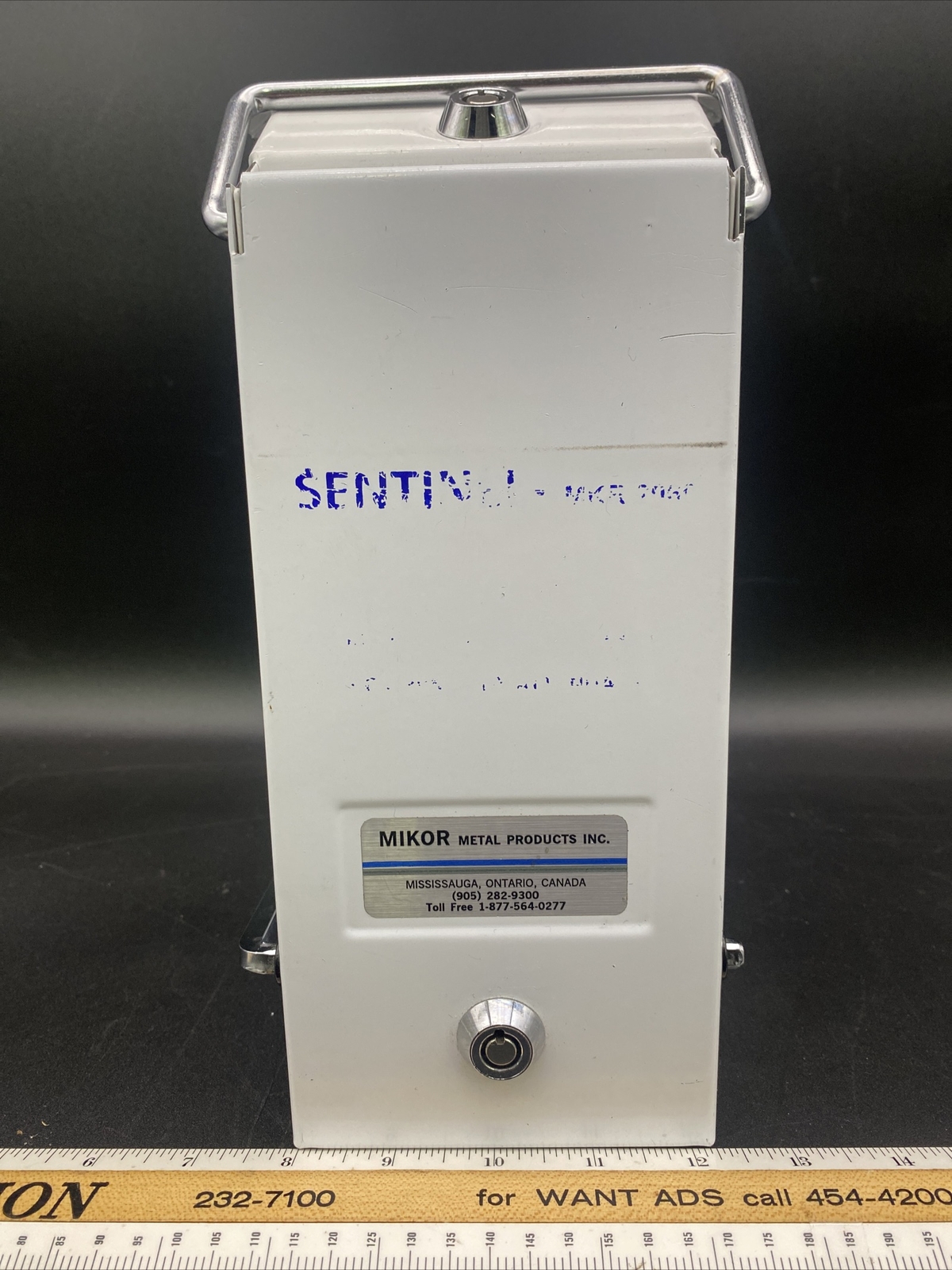 MIKOR METAL PRODUCTS SENTINEL MKR 2060 EXCESS CASH SECURE LOCK BOX SAFE No Key