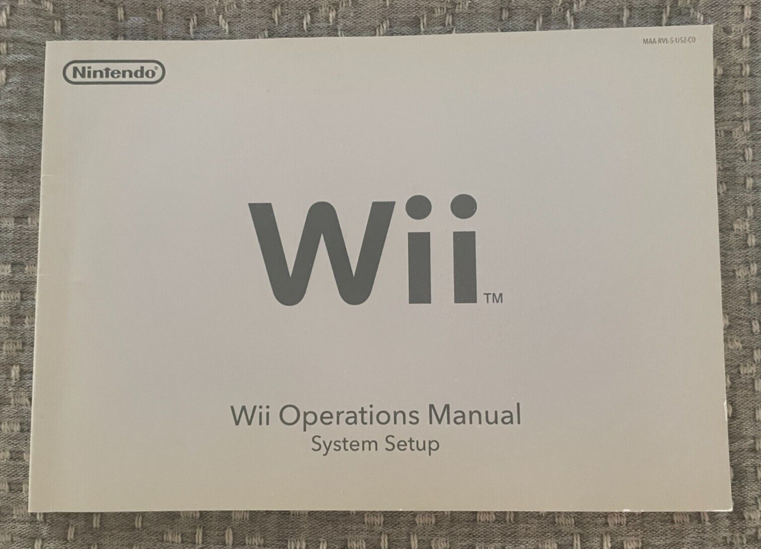 Wii Owners Manual System Setup Nintendo 2009 w French & Spanish EC No Mark Scent