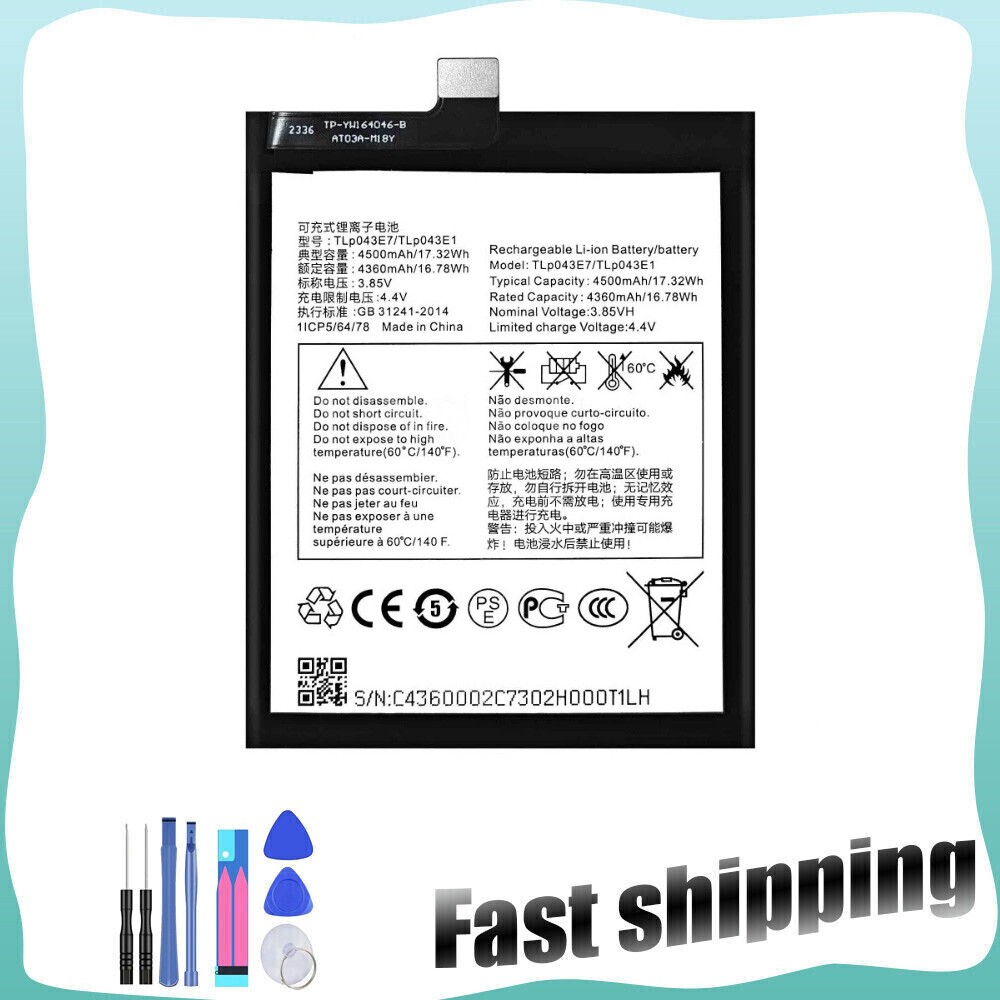 Battery TLP043E1 TLP043E7 For Alcatel 10 UWT781 For Tcl 30 XE 5G T767W 4X 5G