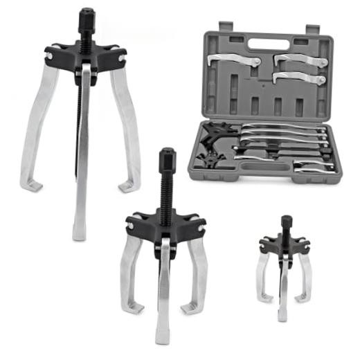 Gear Puller Set, 2T 5T and 5T Wide-Spread - Heavy Duty CR-V Steel 2 & 2T&5T&5L