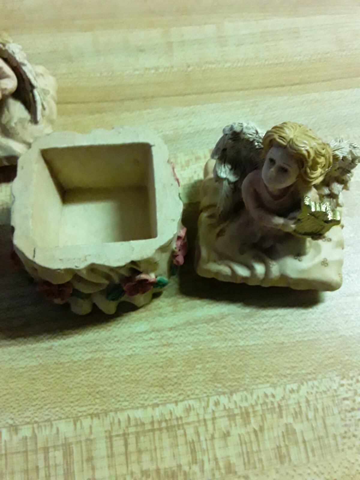 Vintage 2 Small Jars Pearl Painted! Rare!