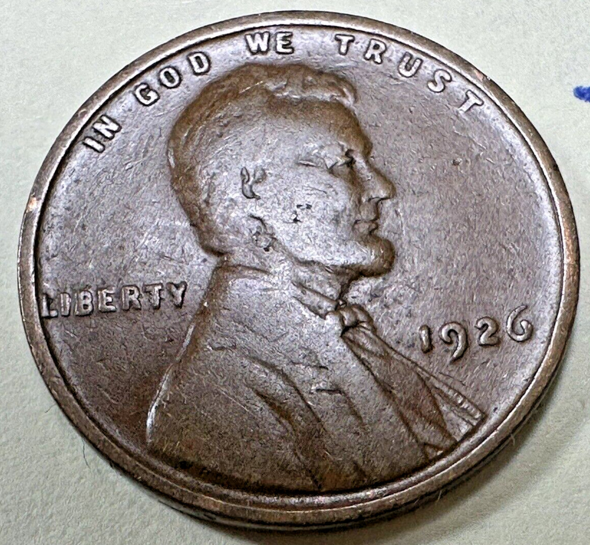 1926 1C BN Lincoln Cent WHEAT PENNY 3957N