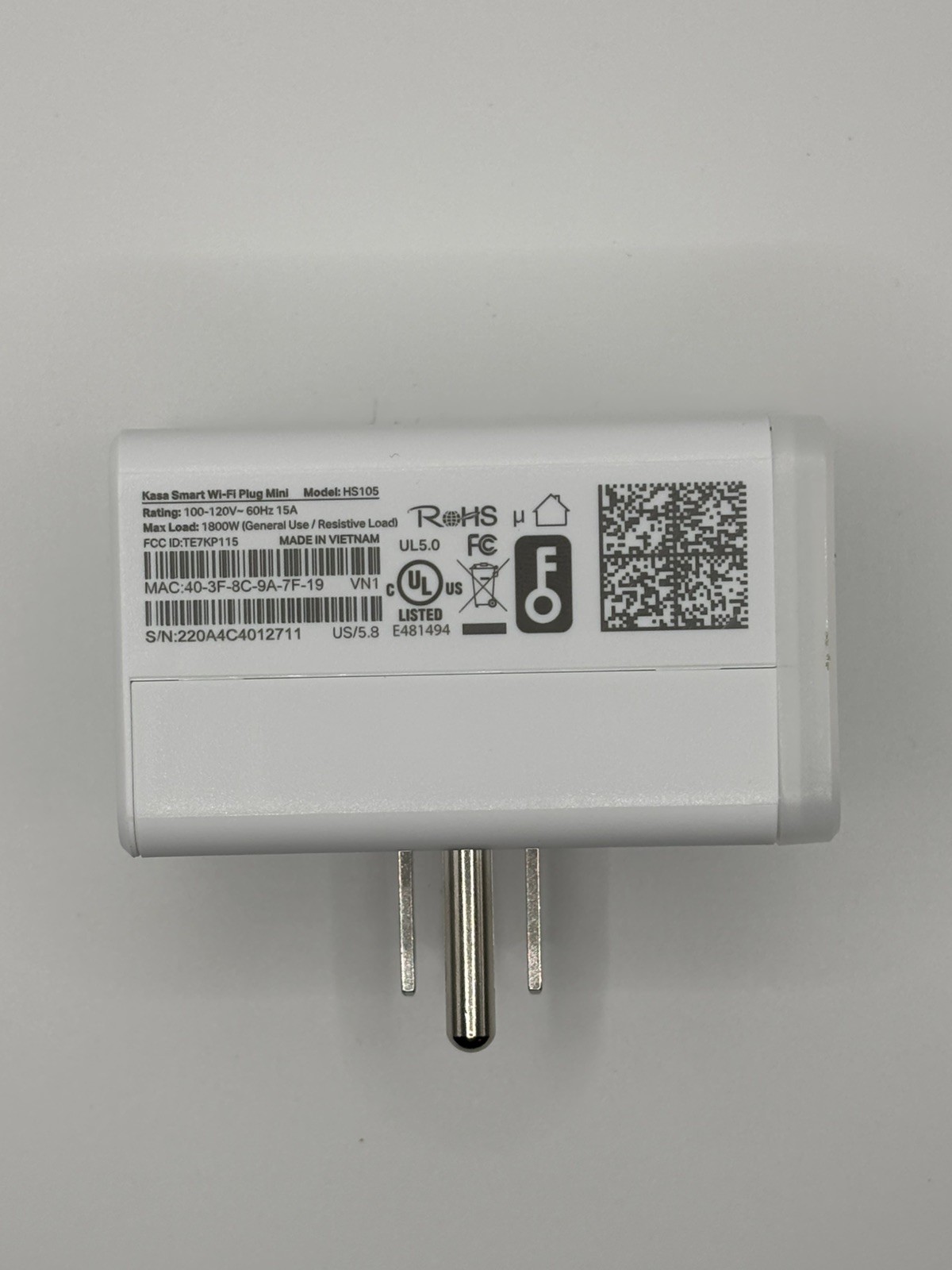 TP-LINK Smart Wi-fi Plug Mini - White HS105 Tested Smartplug Smart Plug