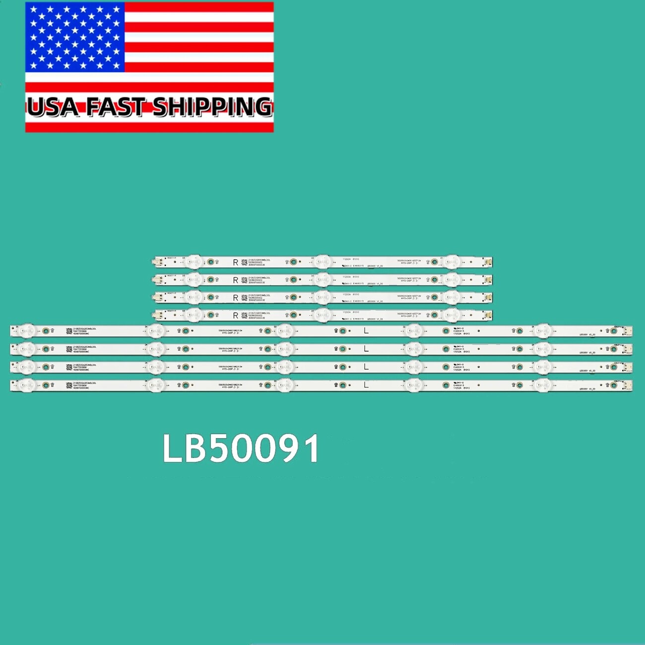 8Pcs LED Strips for Insignia NS-50DF710NA19 LB-PM3030-GJBBY504X8ABL2 LB50091