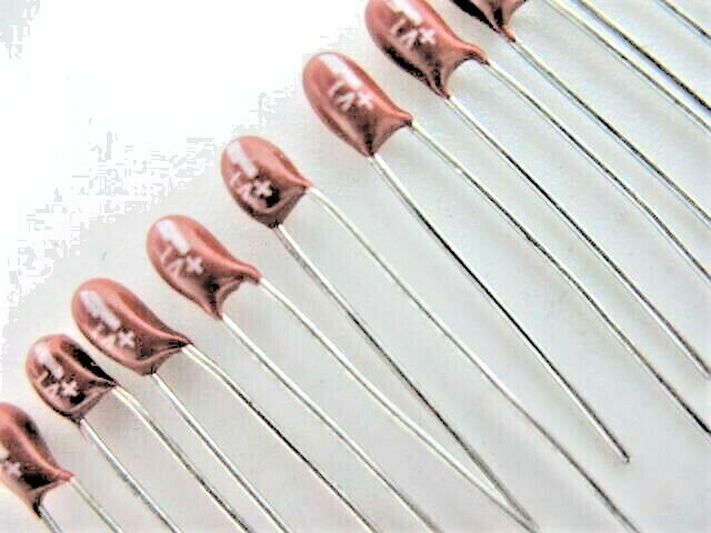 12X - .1uF @ 35V (PANASONIC) Radial Dip Tantalum - AUDIO/FILTERING/TIMING   #120