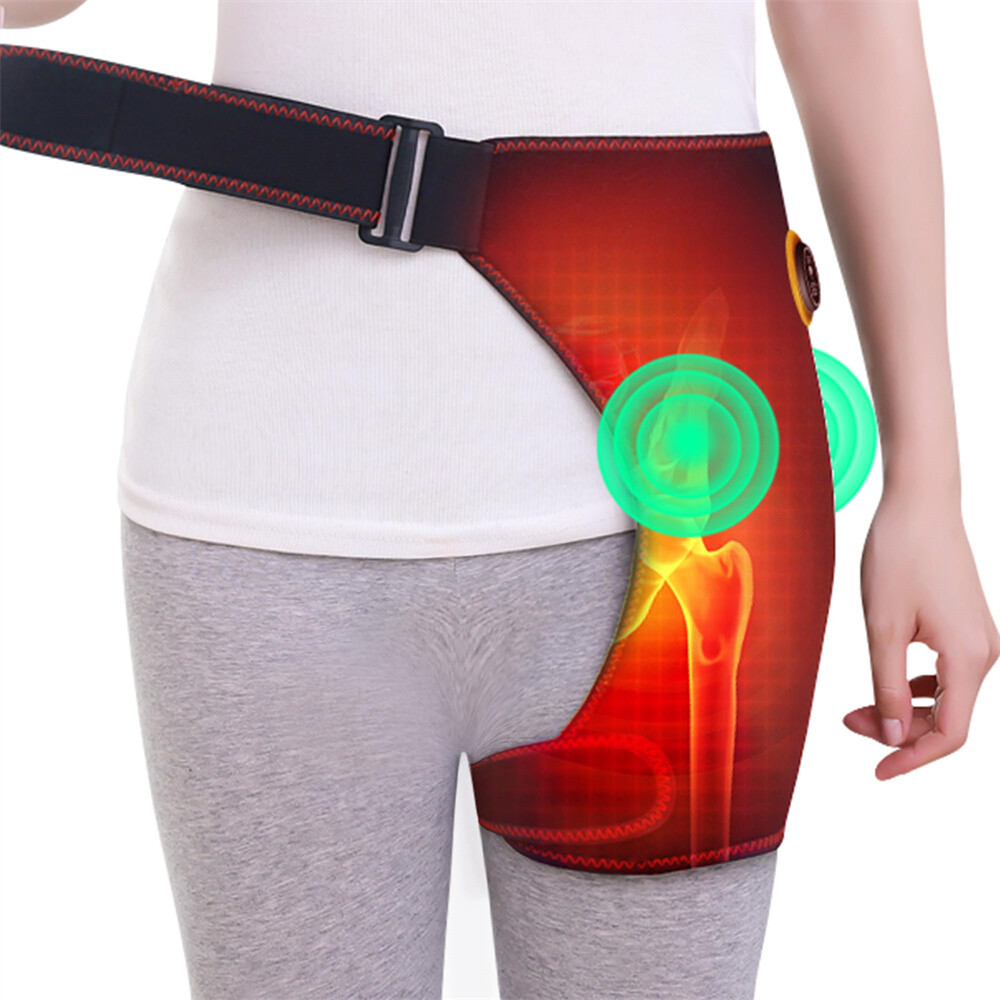 Heating Hip Wrap Brace 3 Heating Modes Adjustable Belt Pain Relief Thigh US