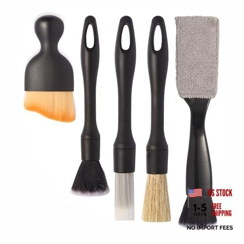 5PCS Car Detailing Brush Set with Car Cleaning Gel Car Cleaning Brushes,Car