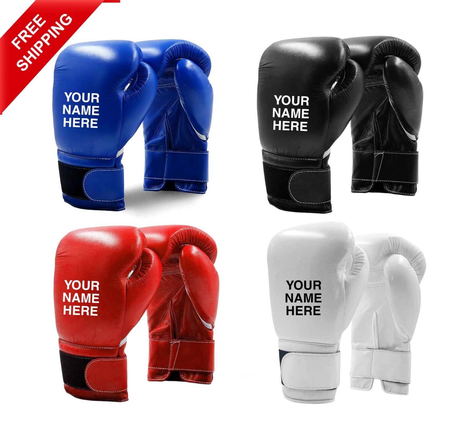 Boxing Gloves Hook & Loop Closure 8oz,10oz,12oz,14oz,16oz,18oz MMA Muay Thai