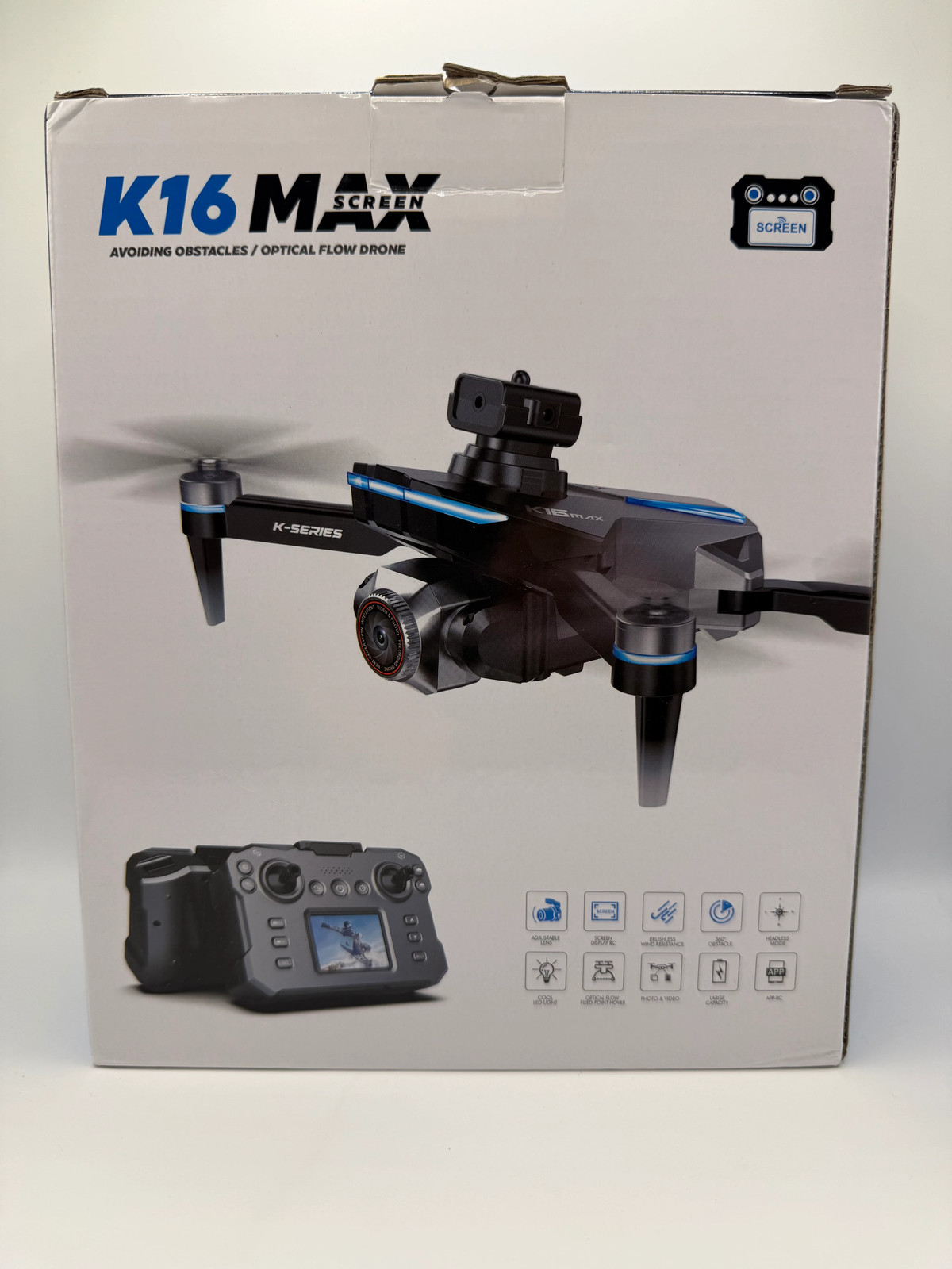 K16 Max Screen Optical Flow Drone with Built-in Display Remote