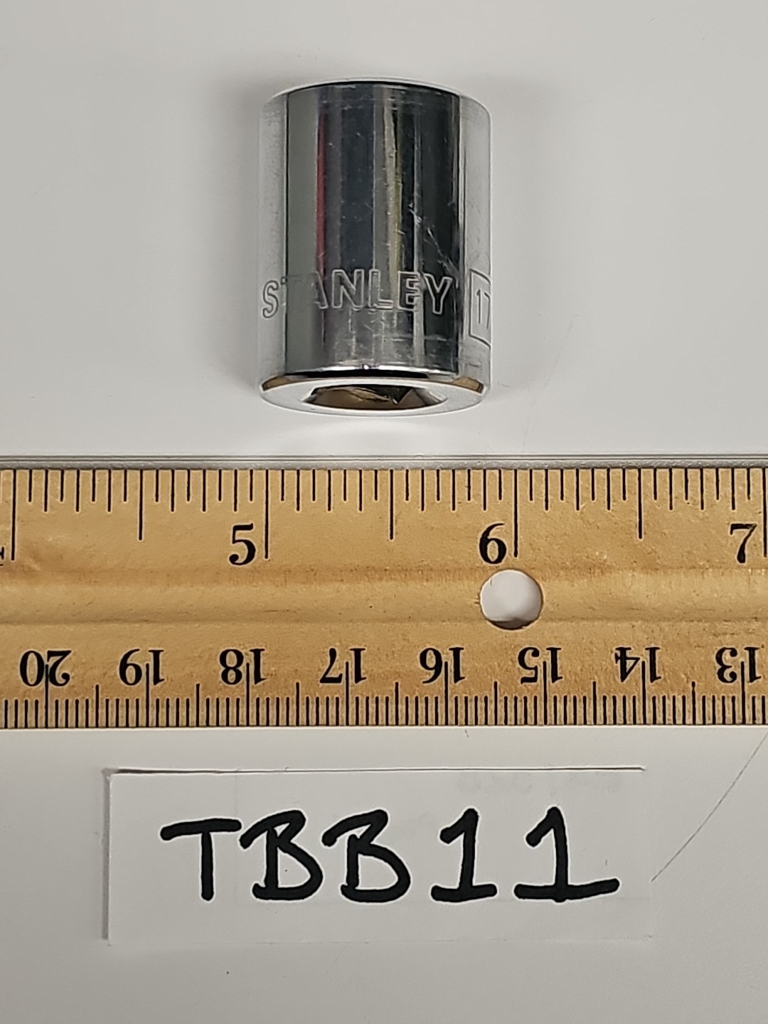 STANLEY 86-312 3/8" DRIVE 6 POINT 17MM SHALLOW WELL SOCKET CR-V